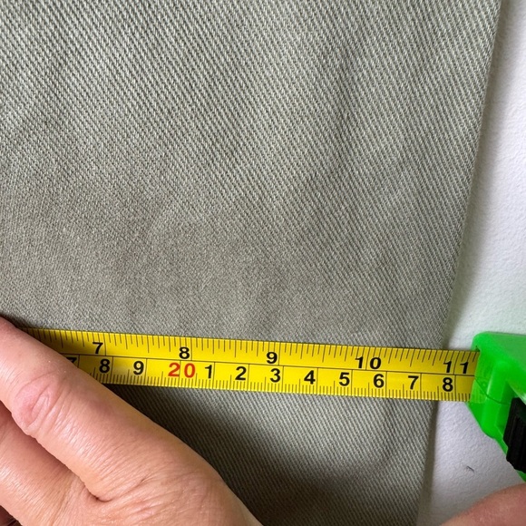 Anthropologie Current Air tie waist wide leg cropped chino size large. - Picture 9 of 10